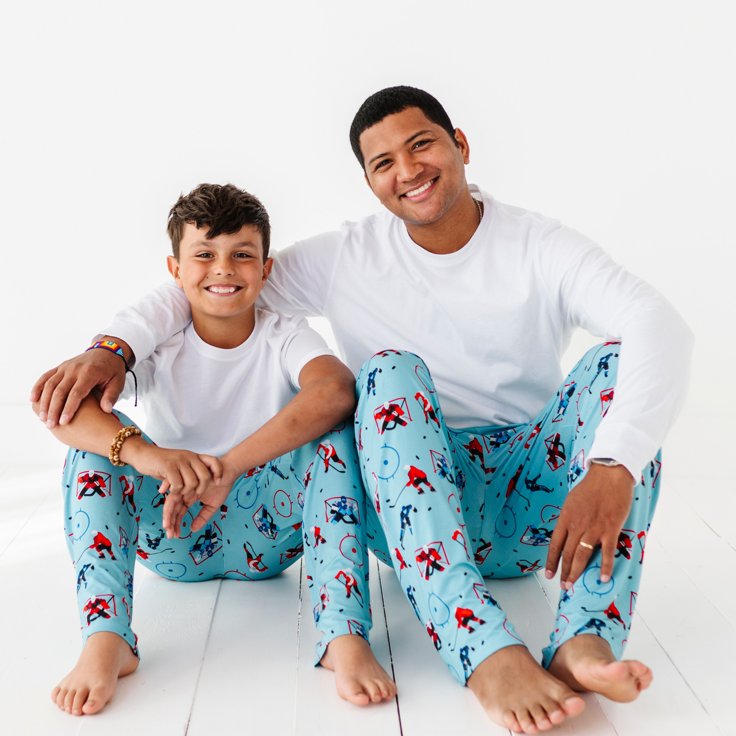 Boy and Dad Matching Hockey Pajama pants