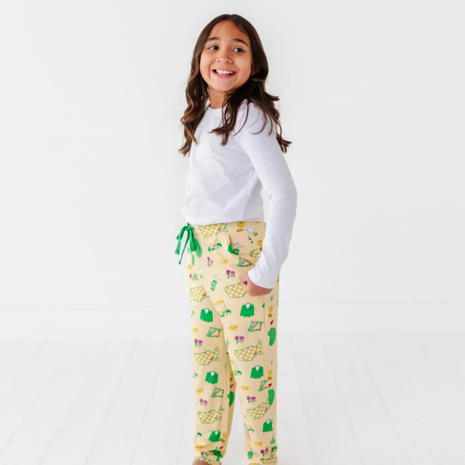 Green Jacket Dreams Loose Lounge Pants - Bigger Kids