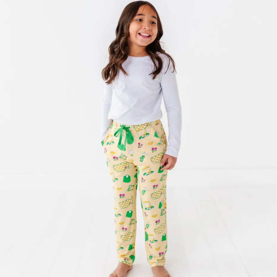 Green Jacket Dreams Loose Lounge Pants - Bigger Kids