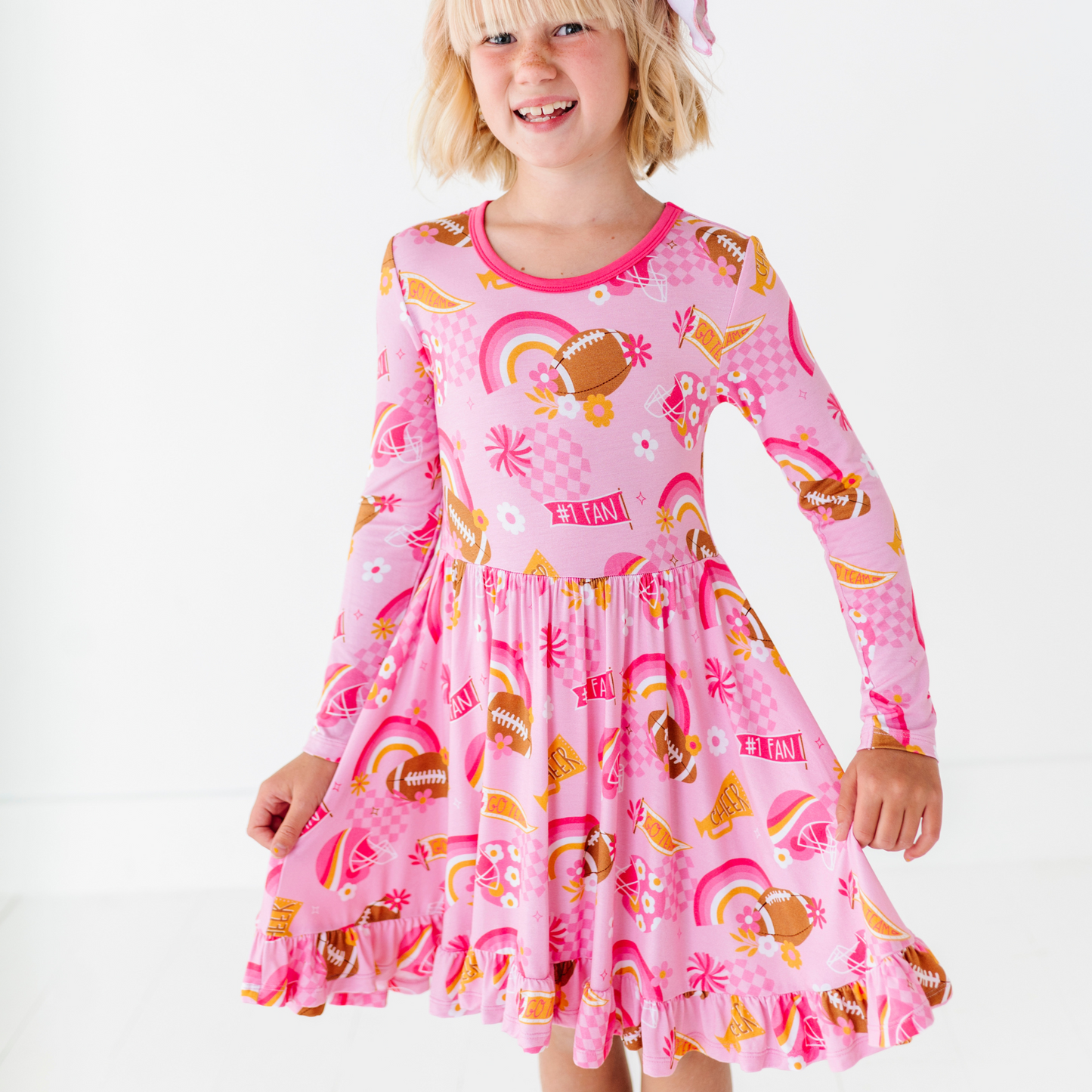 Pink Football Girls Dress.