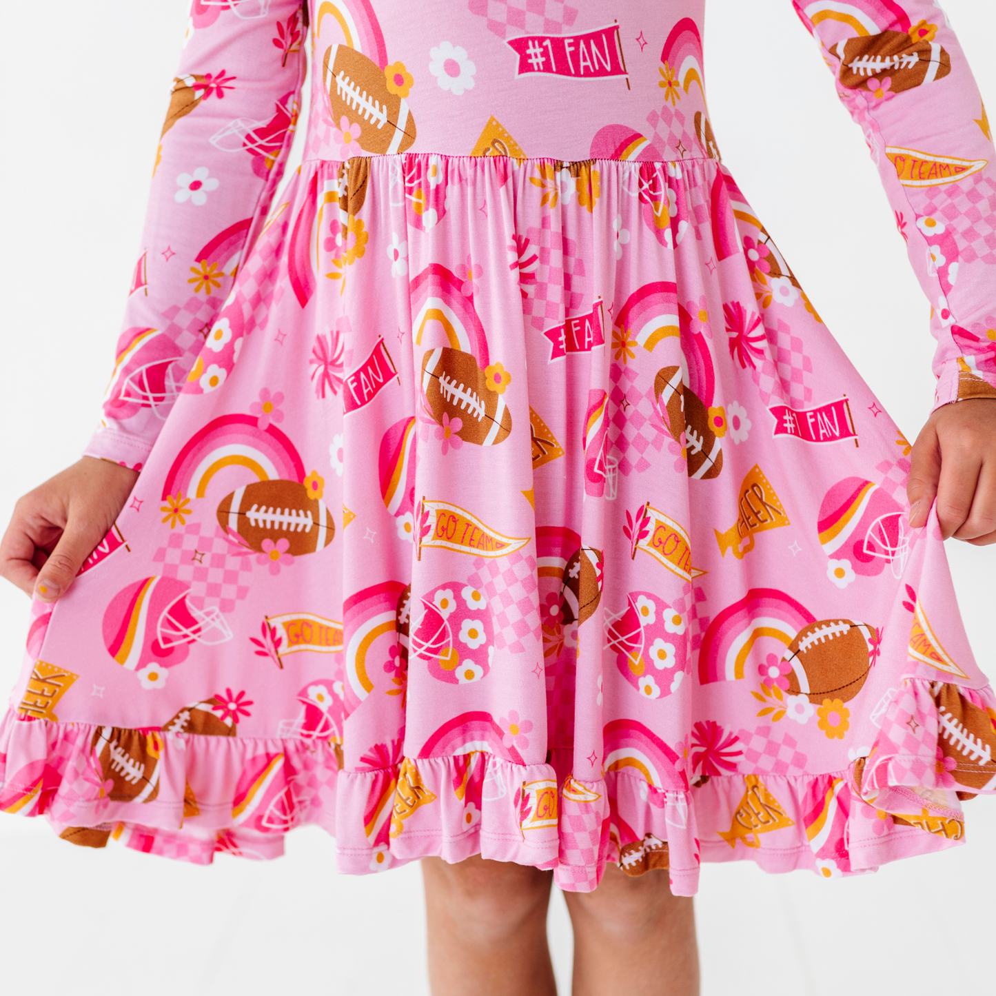 Pink Football Girls Dress.