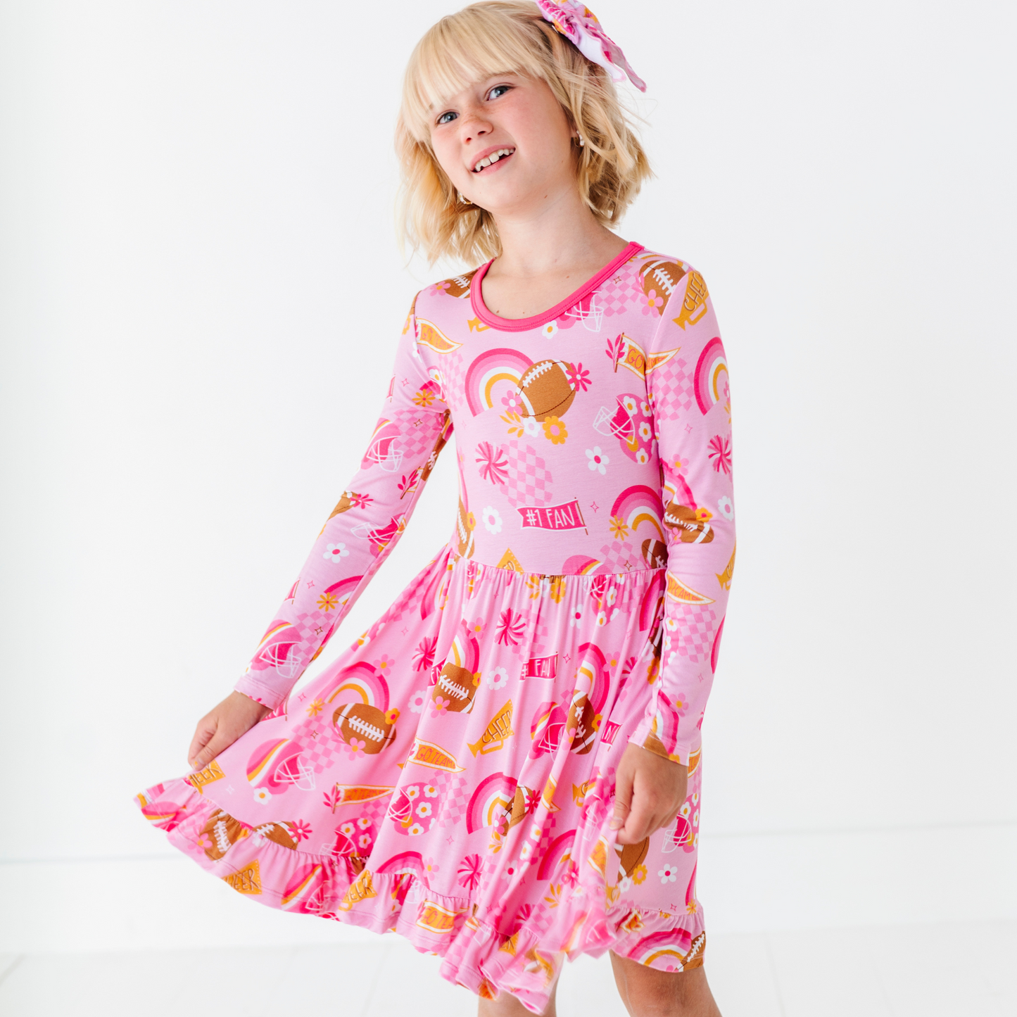 Pink Football Girls Dress.