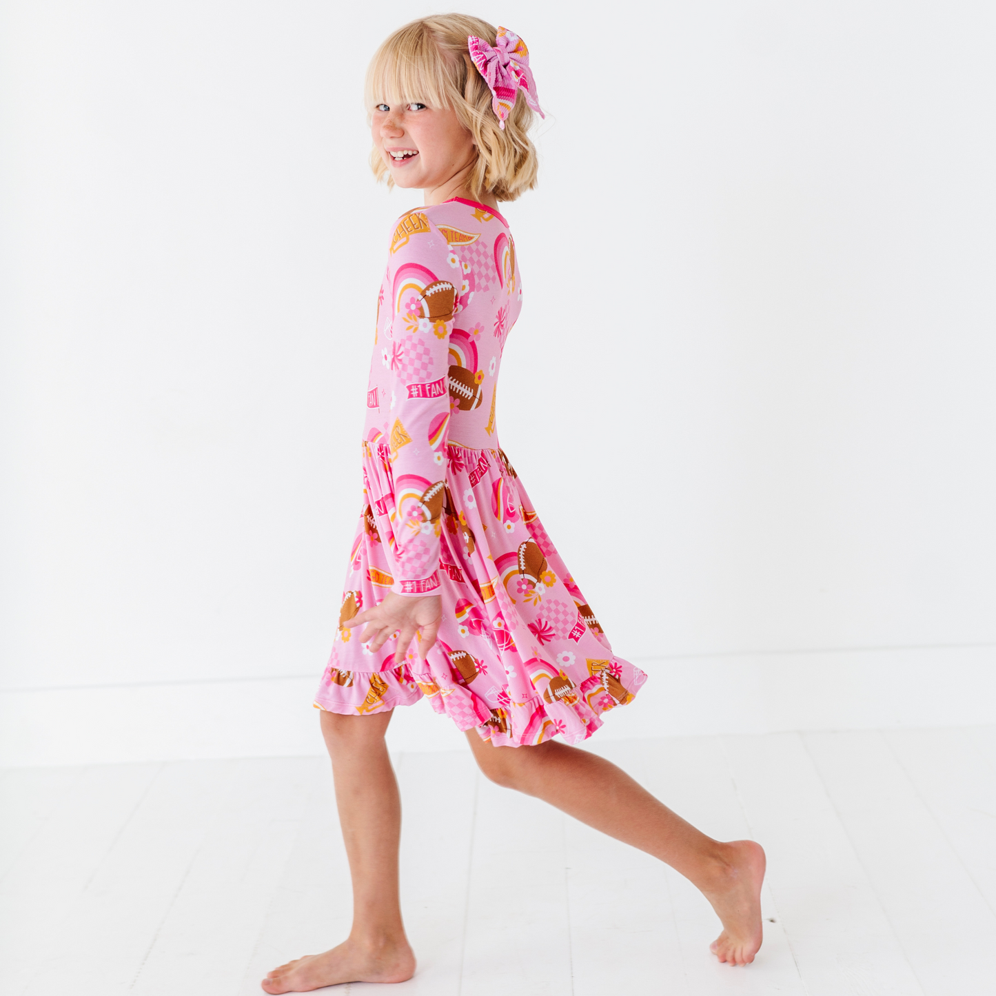 Pink Football Girls Dress.