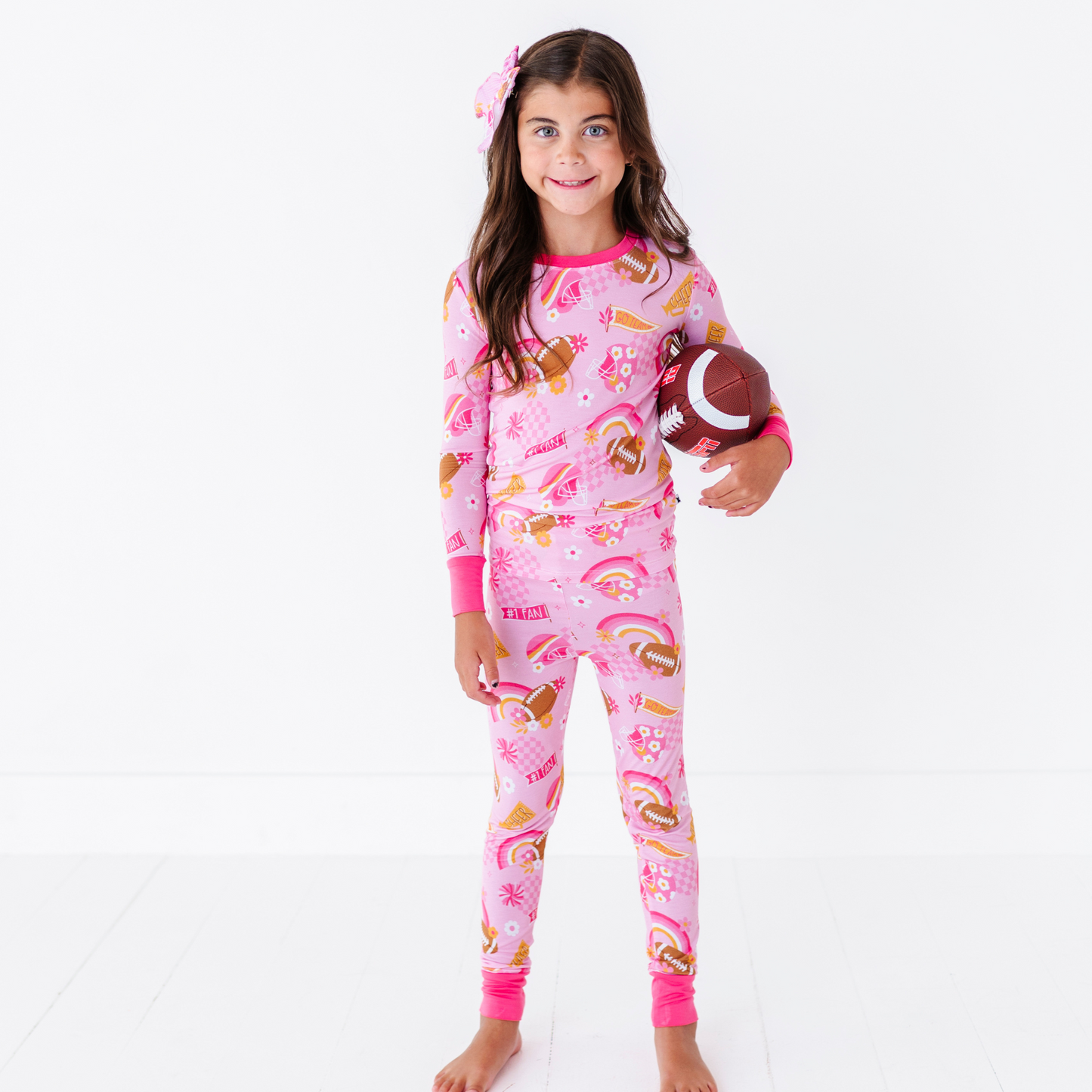 Pink Football Pajamas by Kiki and Lulu