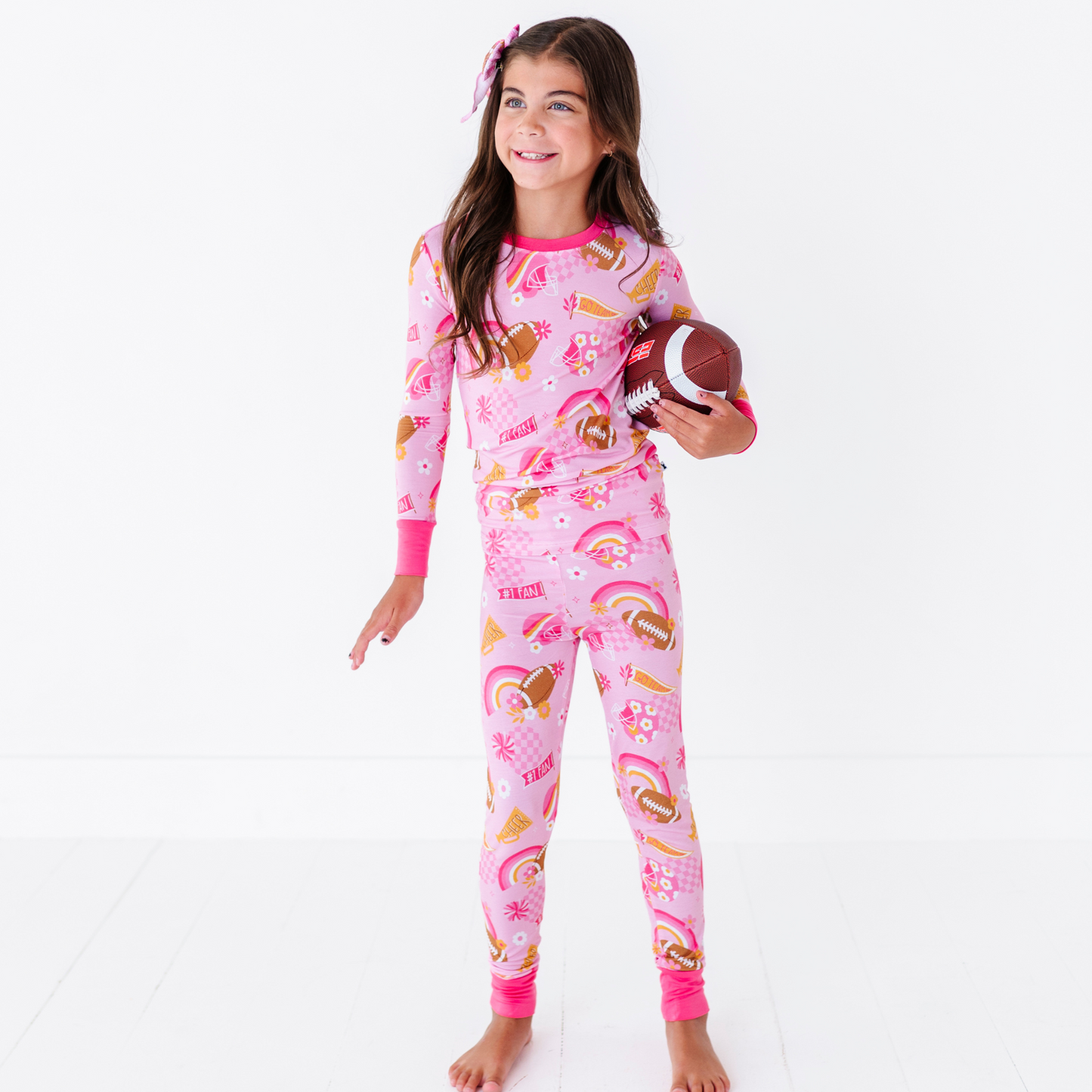 Pink Football Pajamas by Kiki and Lulu