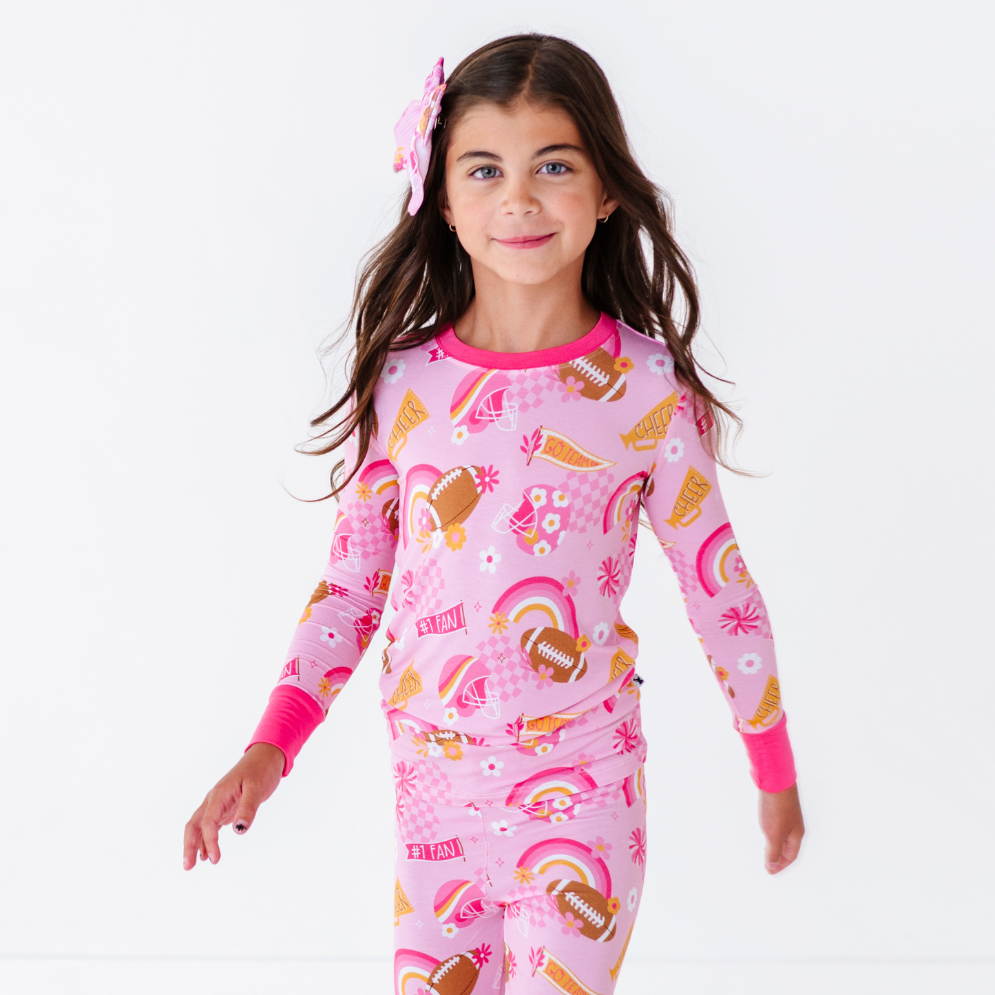 Pink Football Pajamas by Kiki and Lulu