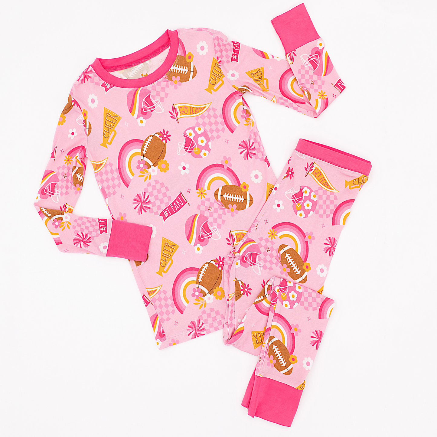 Pink Football Pajamas by Kiki and Lulu
