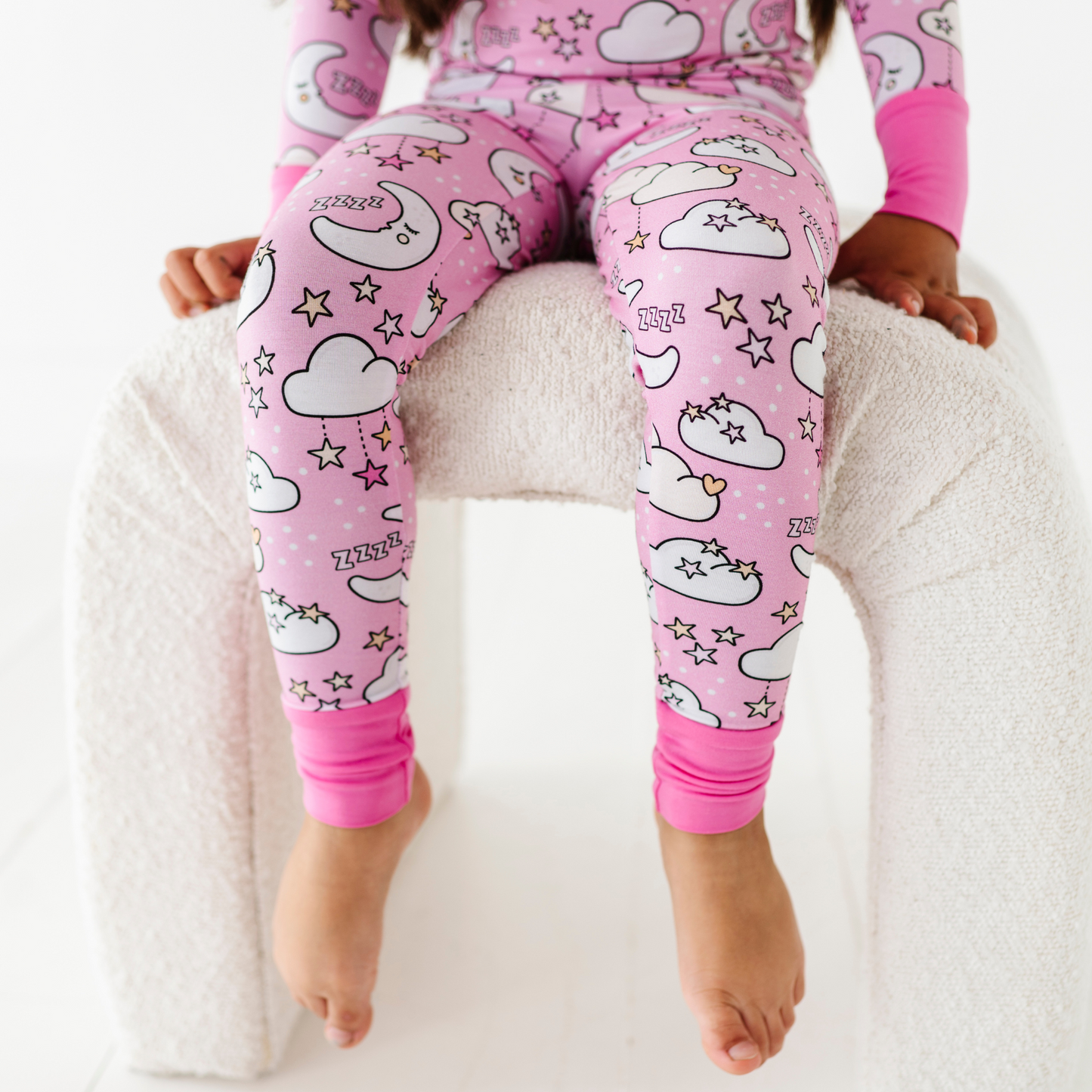 Girl in Pink Sleep Pajamas by Kiki and Lulu