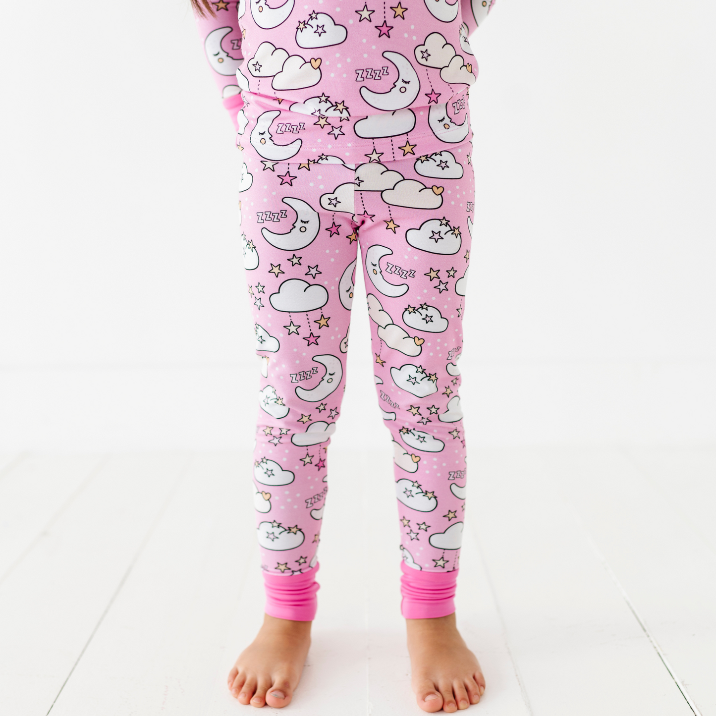 Girl in Pink Sleep Pajamas by Kiki and Lulu