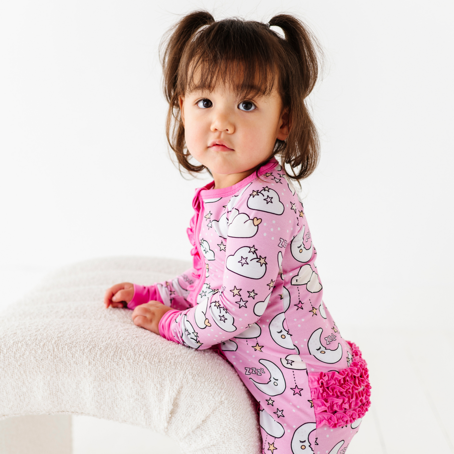 Baby in Pink Zipper Sleep Pajamas by Kiki and Lulu
