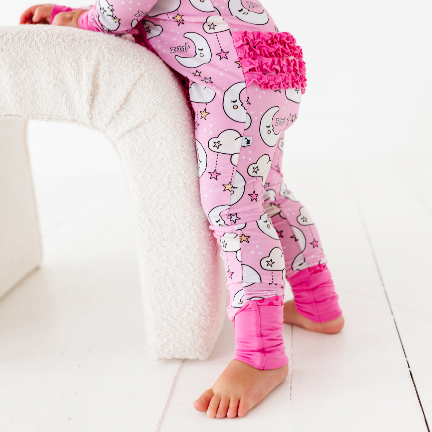 Baby in Pink Zipper Sleep Pajamas by Kiki and Lulu