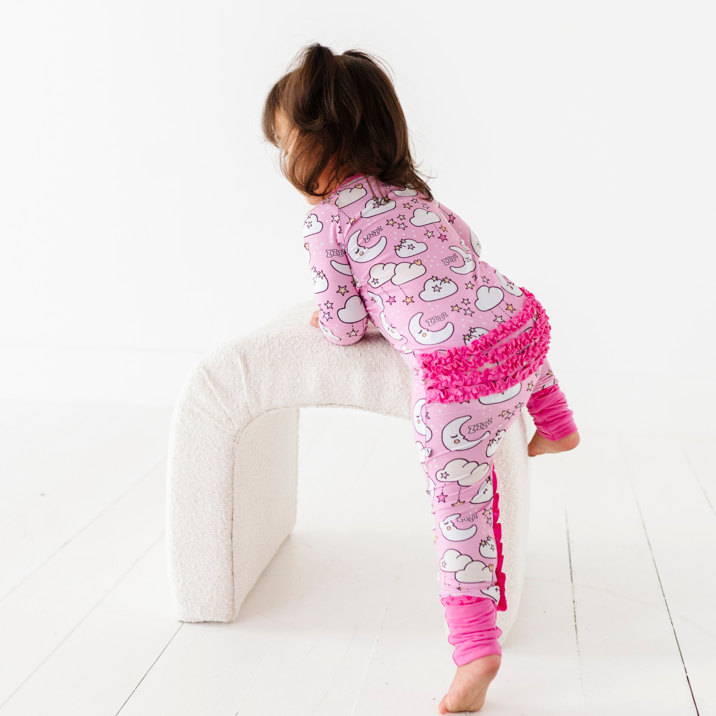 Baby in Pink Zipper Sleep Pajamas by Kiki and Lulu