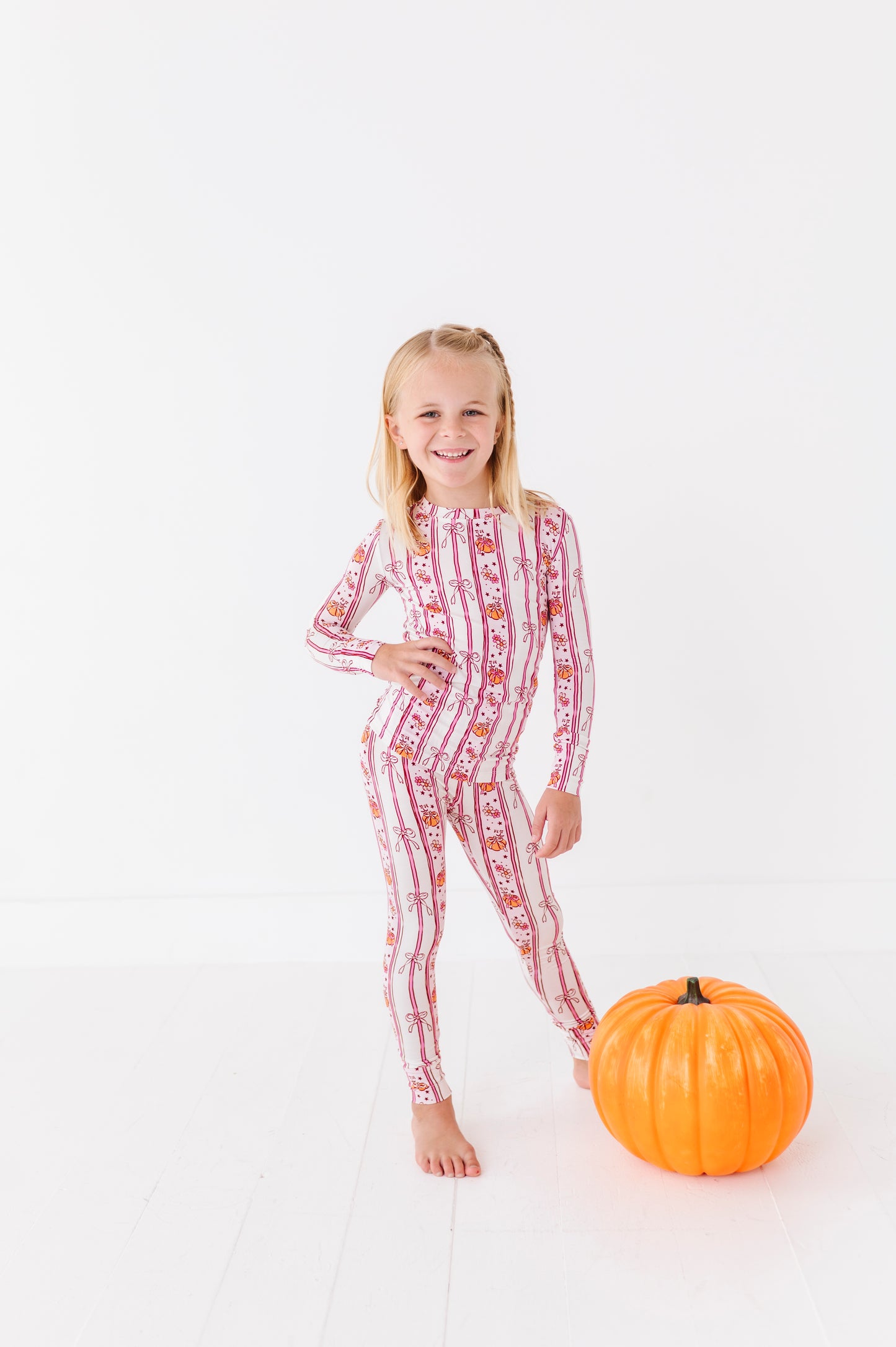 Pumpkin Bow Pajamas by Kiki and Lulu