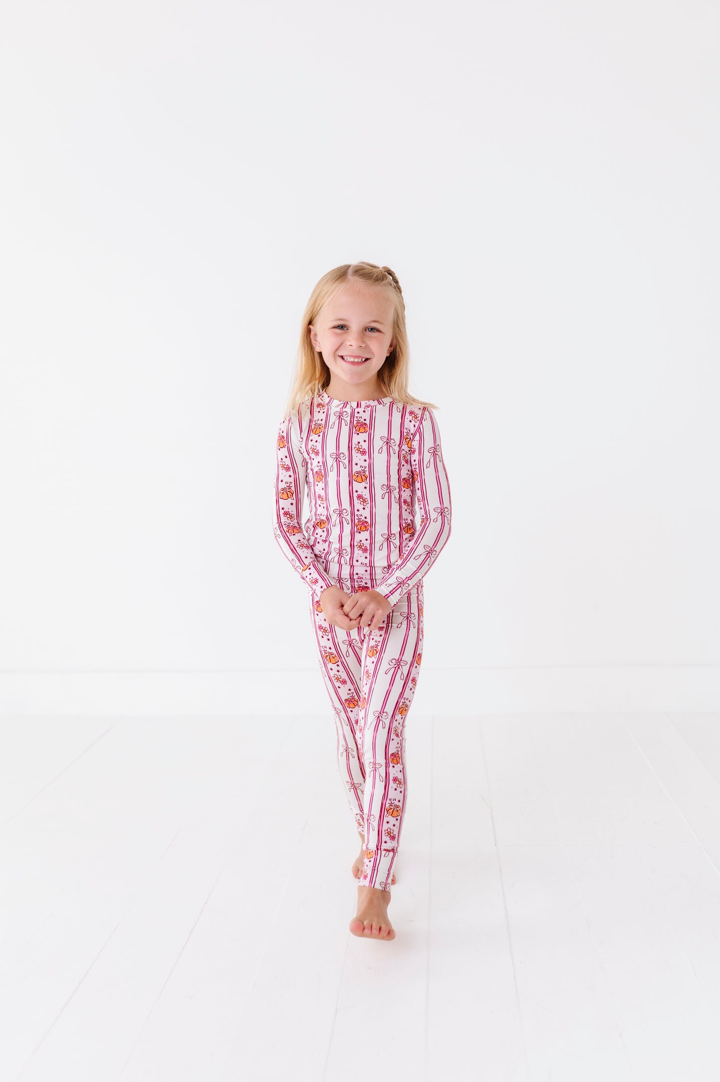 Pumpkin Bow Pajamas Fall Kiki Lulu