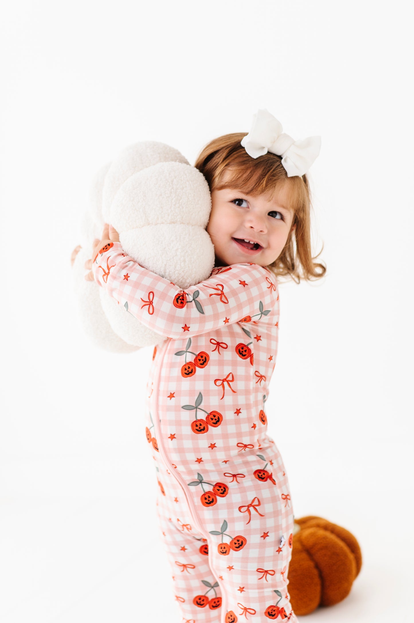 Girls Cherry Plaid Convertible Footies