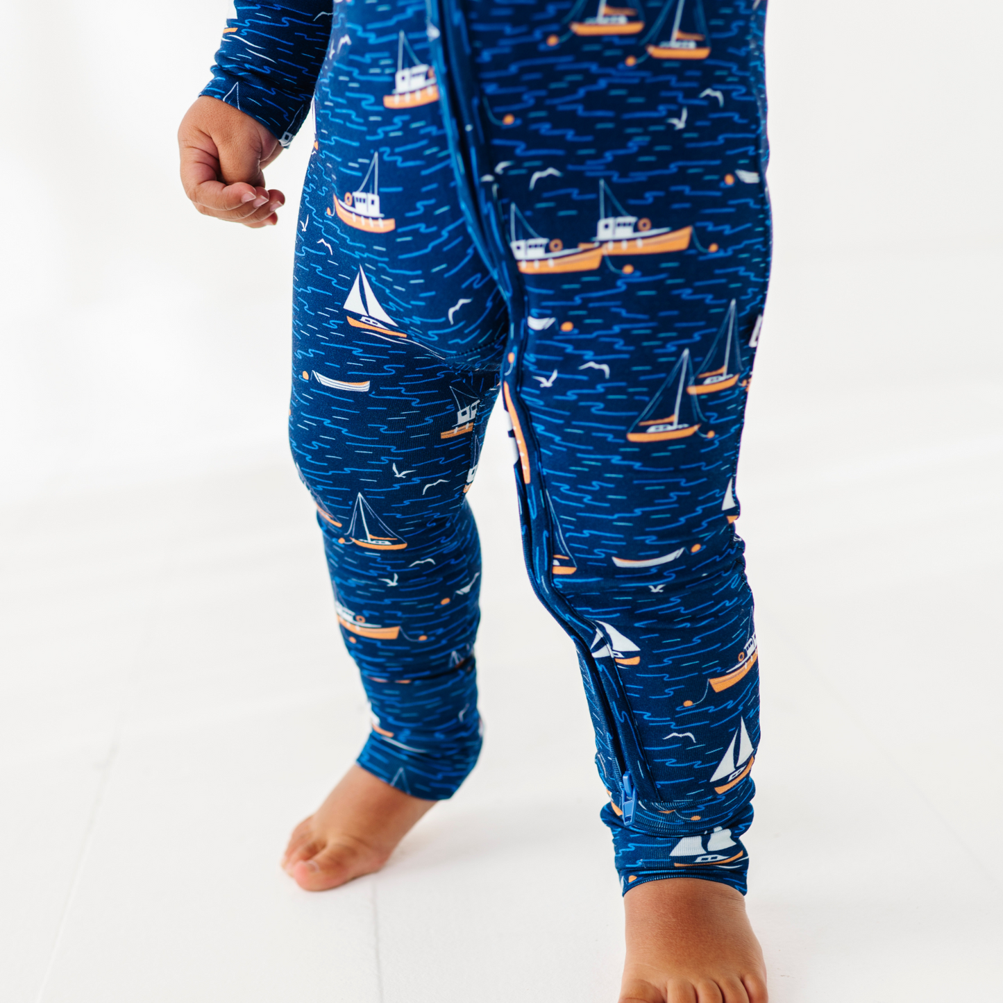 Sailboat footies by Kiki and Lulu