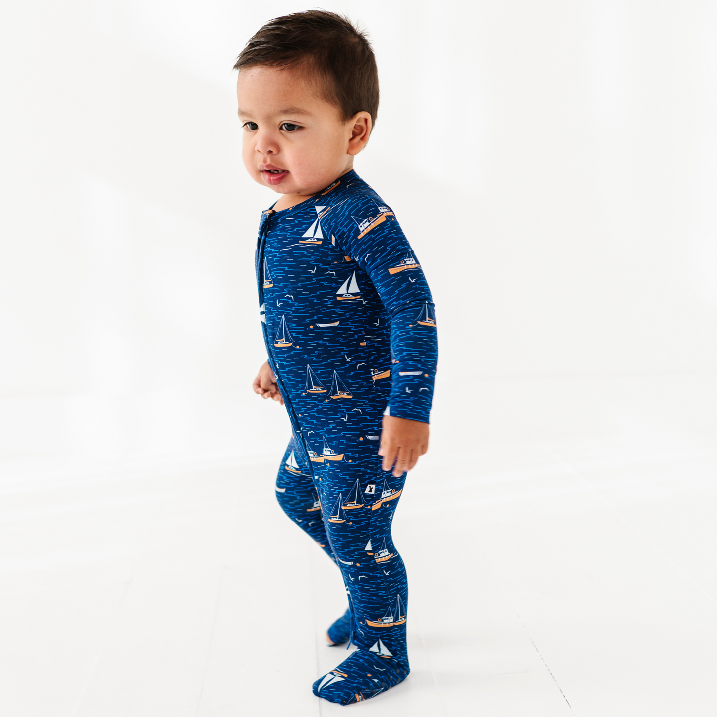 Sailboat footies by Kiki and Lulu