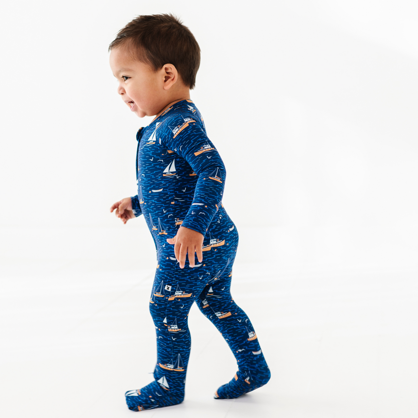 Sailboat footies by Kiki and Lulu