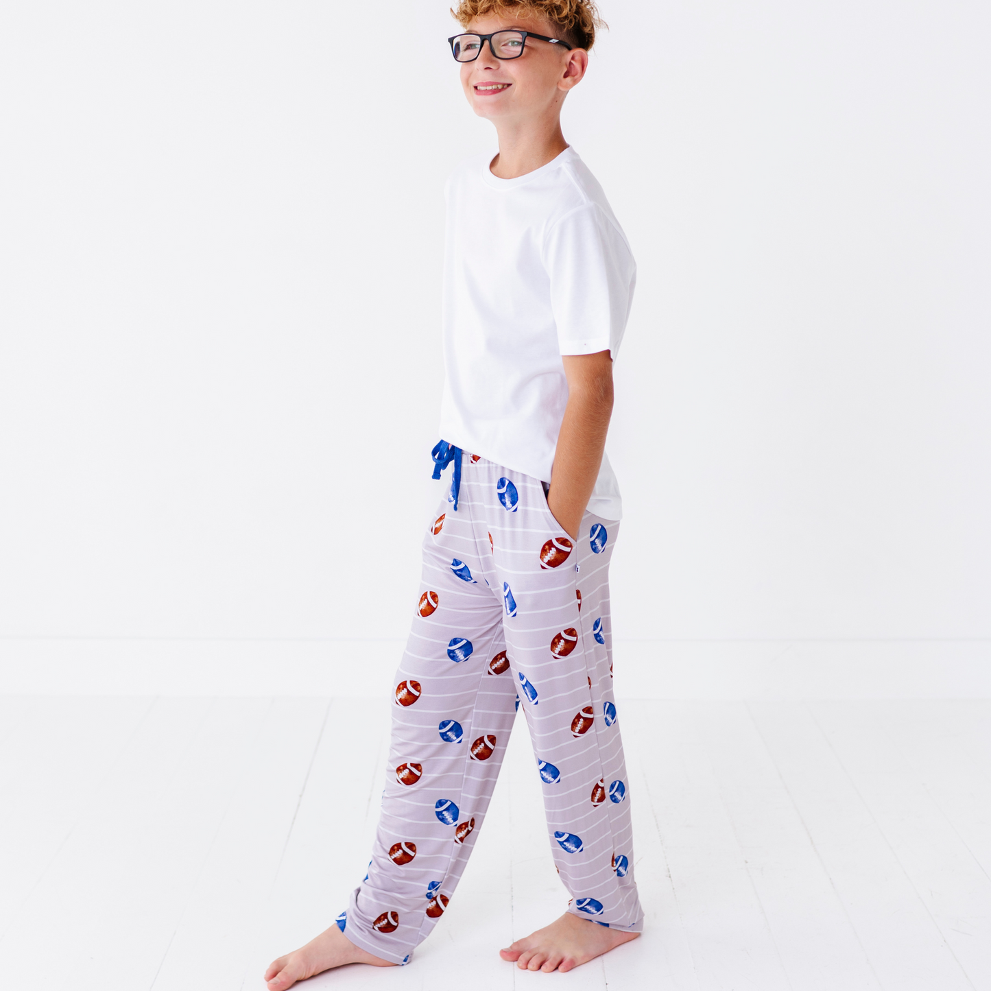 Teen in Football Lounge Pants