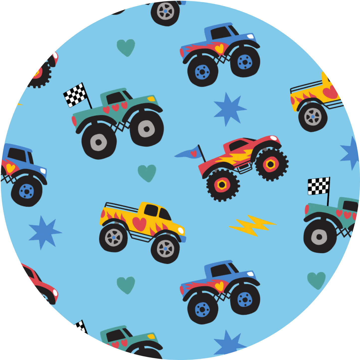 Monster Truck Boys Swim Trunks