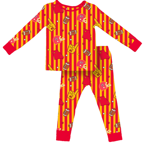 Game Day in KC Kids Pajamas - PREORDER