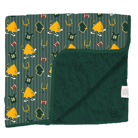 Touchdown, Wisconsin! Oversized Fuzzy Blanket - PREORDER