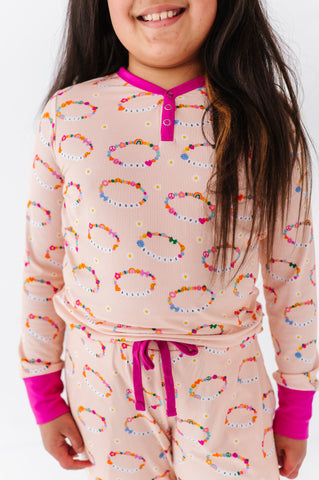 In My Bestie Era Bigger Girl Pajama Set (Ribbed)