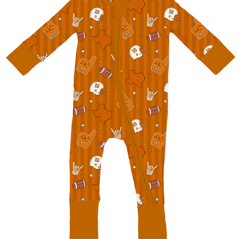 Game Day In Austin Convertible Footies - PREORDER