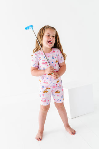 Caddy Crew Shorts Pajamas - Pink  (Preorder Est Ship May 20)