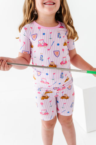 Caddy Crew Shorts Pajamas - Pink  (Preorder Est Ship May 20)