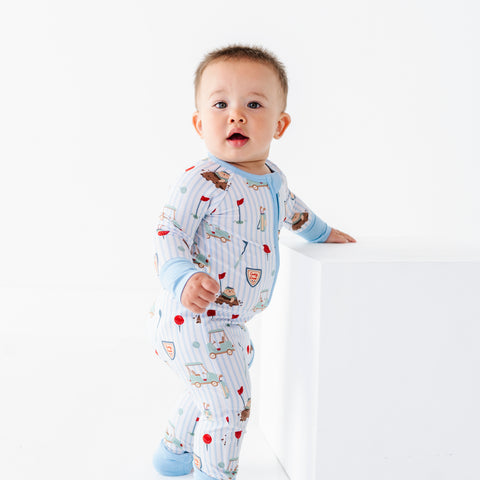 Caddy Convertible Footies- Blue