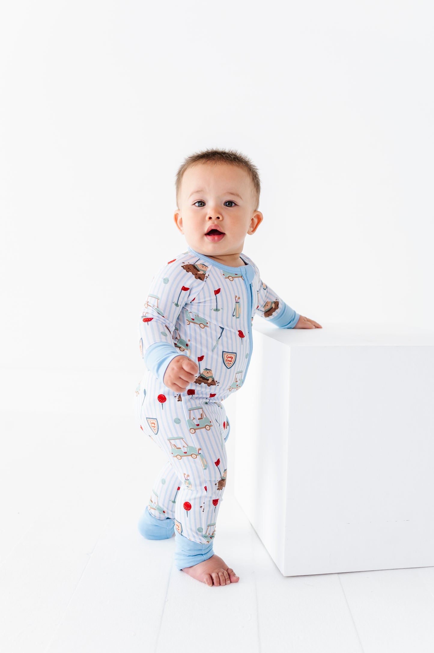 Caddy Convertible Footies- Blue  (Preorder Est Ship May 20)