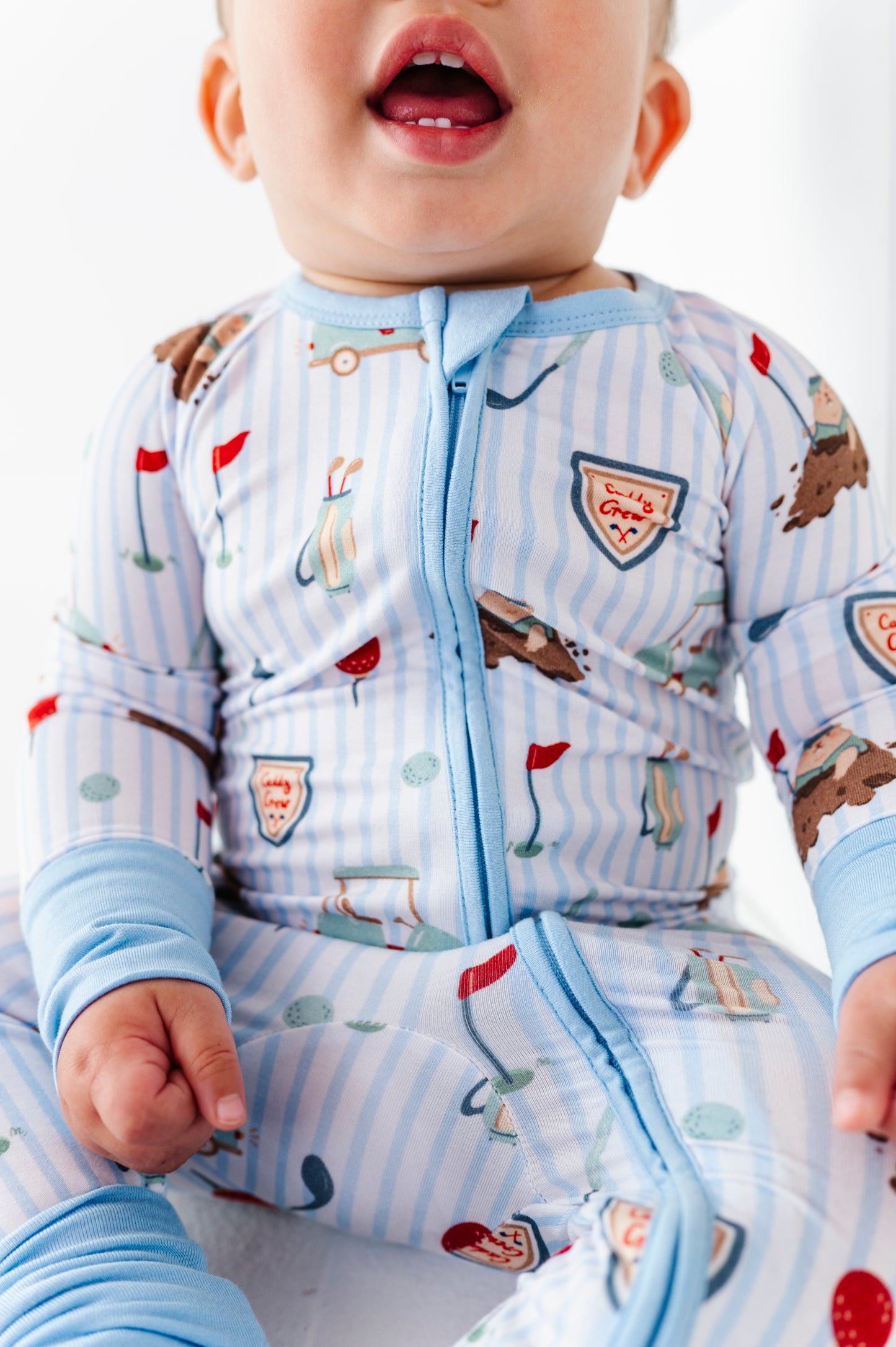 Caddy Convertible Footies- Blue  (Preorder Est Ship May 20)