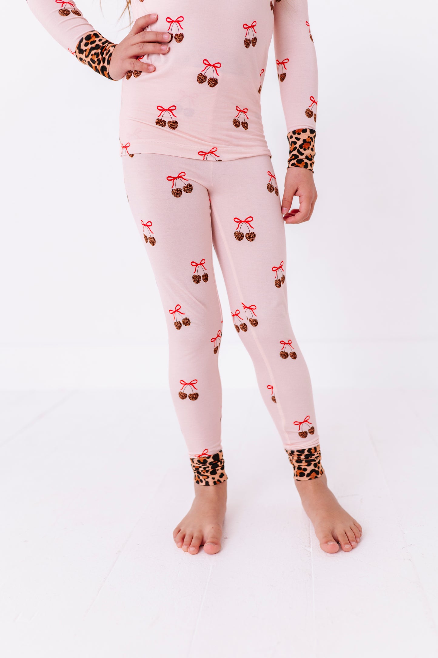 Leopard Love Valentine Kids Pajamas