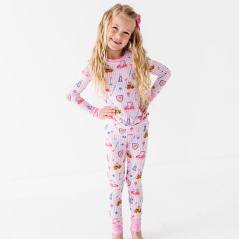 Caddy Crew Kids Pajamas - Pink