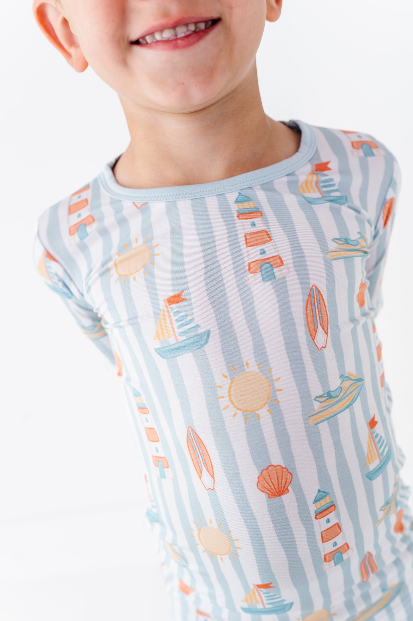 Boardwalk Buddies Blue Shorts Pajamas