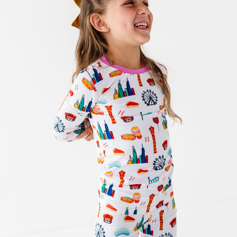 Sweet Home Chicago Kids Pajamas - Pink