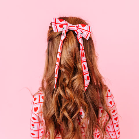 Queen of Hearts Clip Bow