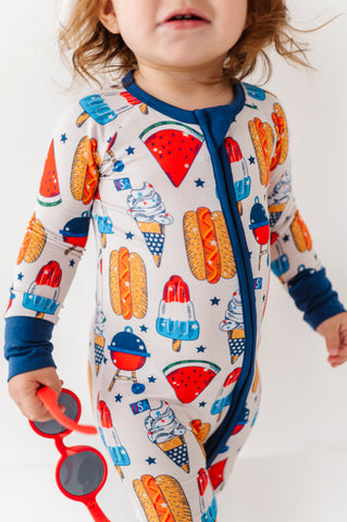 Red, White & BBQ Convertible Footies