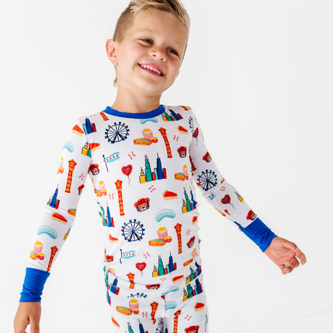 Sweet Home Chicago Kids Pajamas - Blue