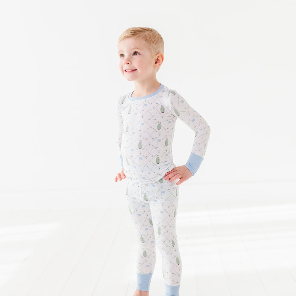 
                      
                        Dressed To the Tee Kids Pajamas Long Sleeves and Pants - Blue
                      
                    