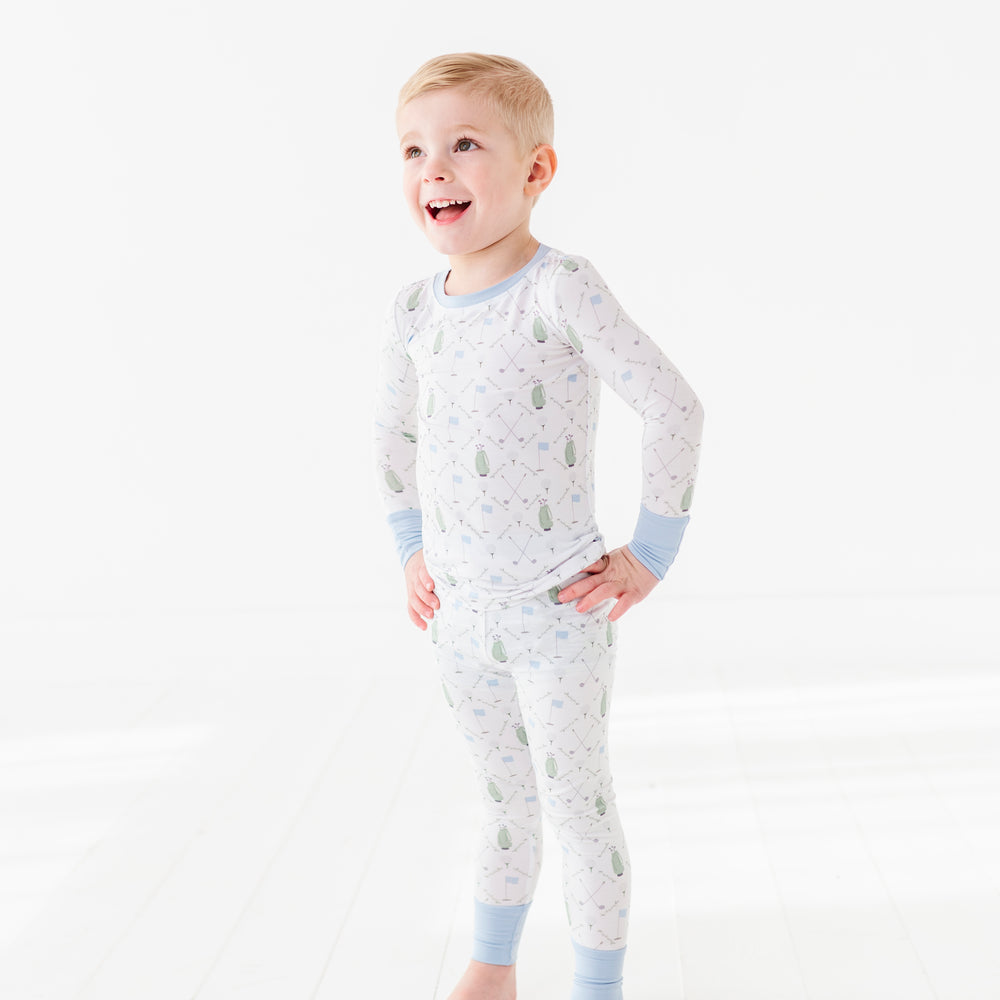 
                      
                        Dressed To the Tee Kids Pajamas Long Sleeves and Pants - Blue
                      
                    