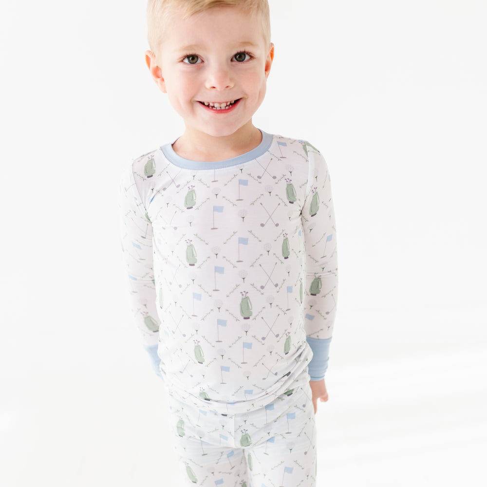 
                      
                        Dressed To the Tee Kids Pajamas Long Sleeves and Pants - Blue
                      
                    