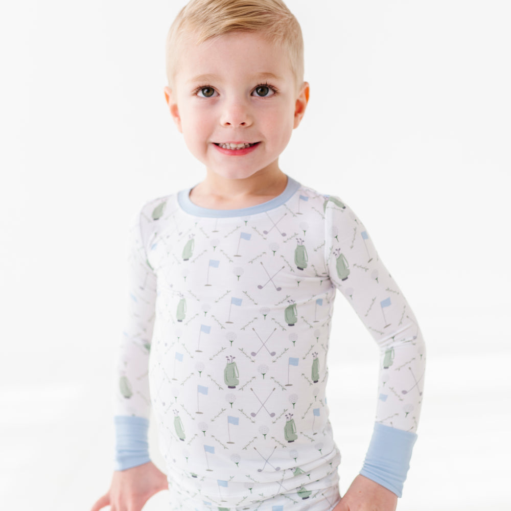 Dressed To the Tee Kids Pajamas Long Sleeves and Pants - Blue