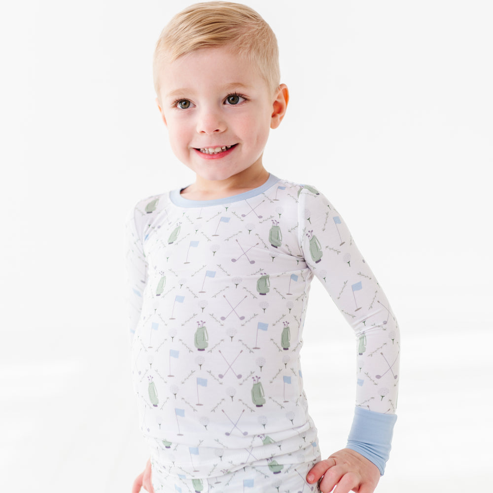 
                      
                        Dressed To the Tee Kids Pajamas Long Sleeves and Pants - Blue
                      
                    