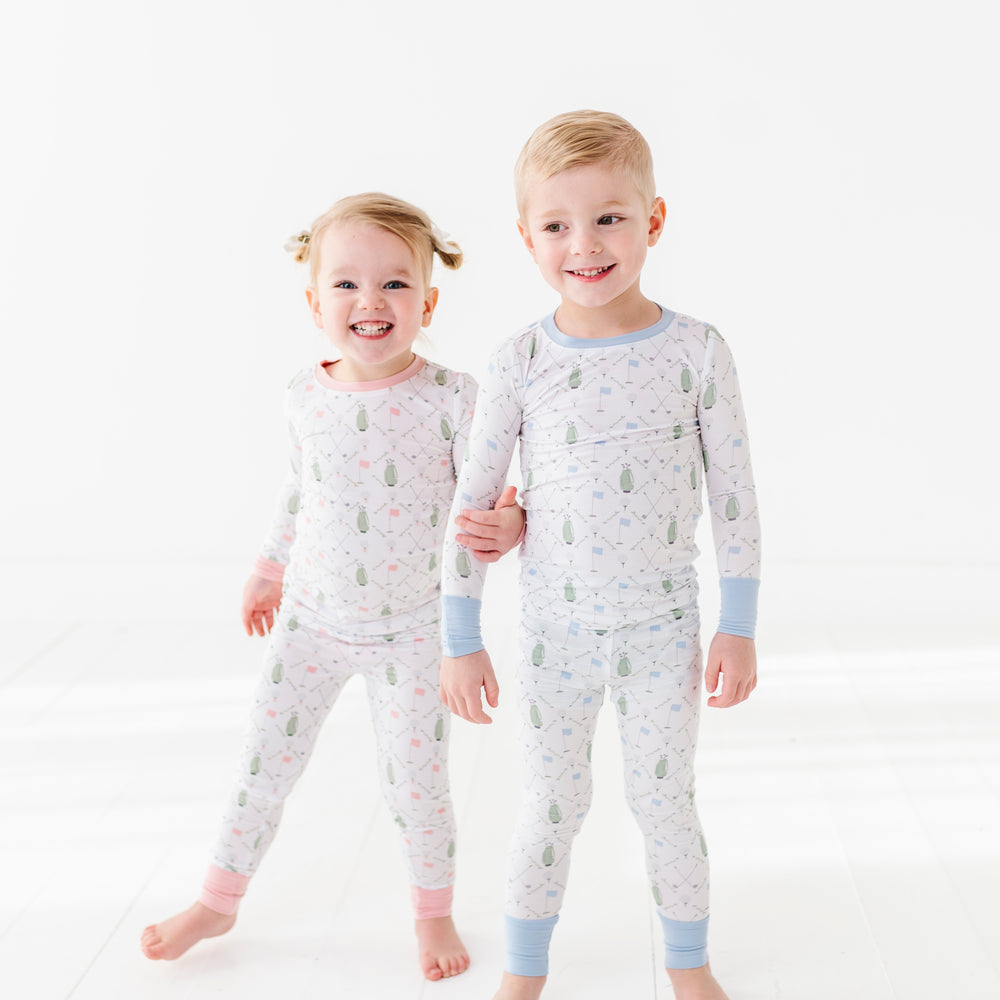 
                      
                        Dressed To the Tee Kids Pajamas Long Sleeves and Pants - Blue
                      
                    