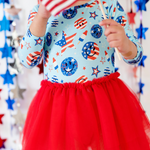 toddler in 4th of july dress by kiki and lulu