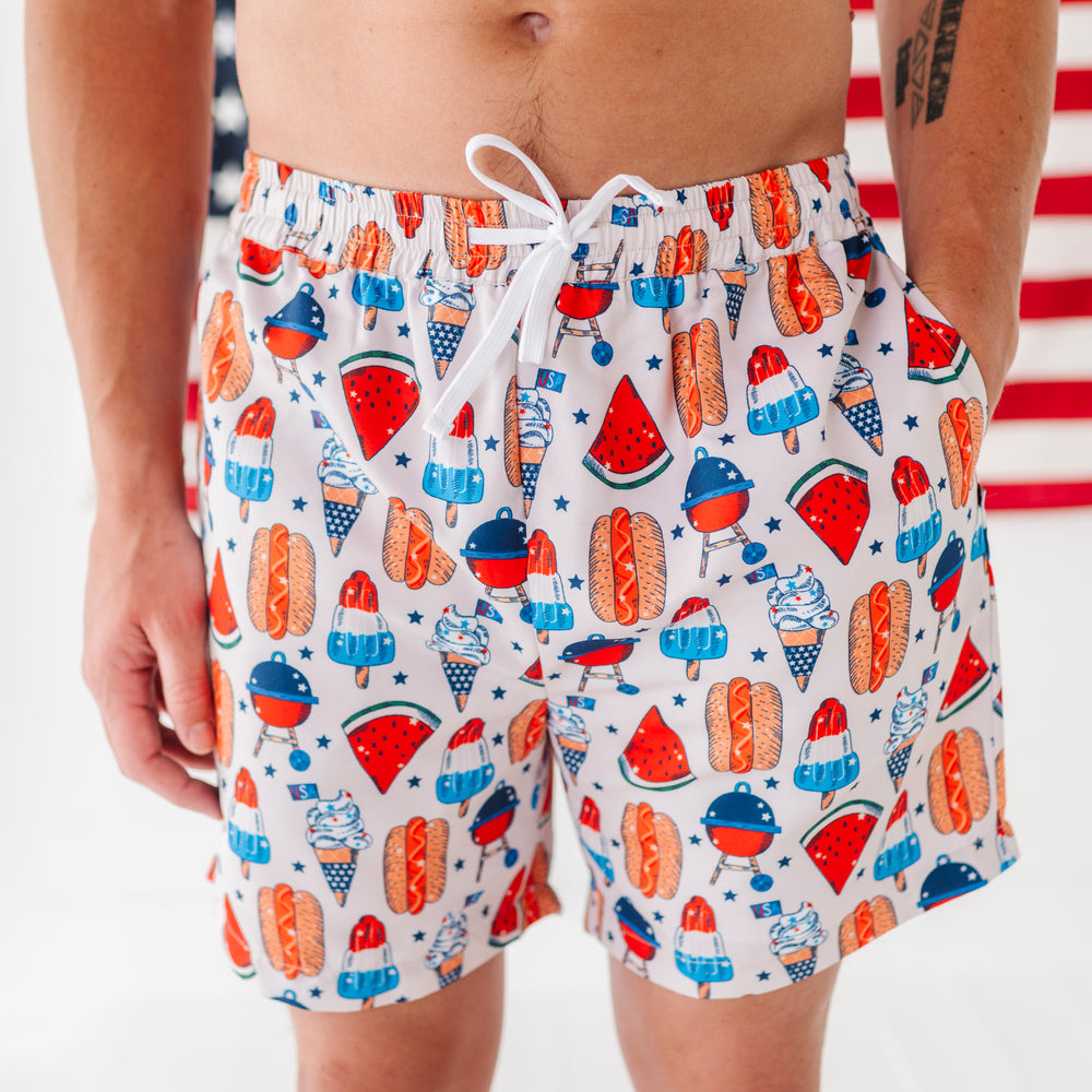 4th Hot Dog Men's Swim Trunks