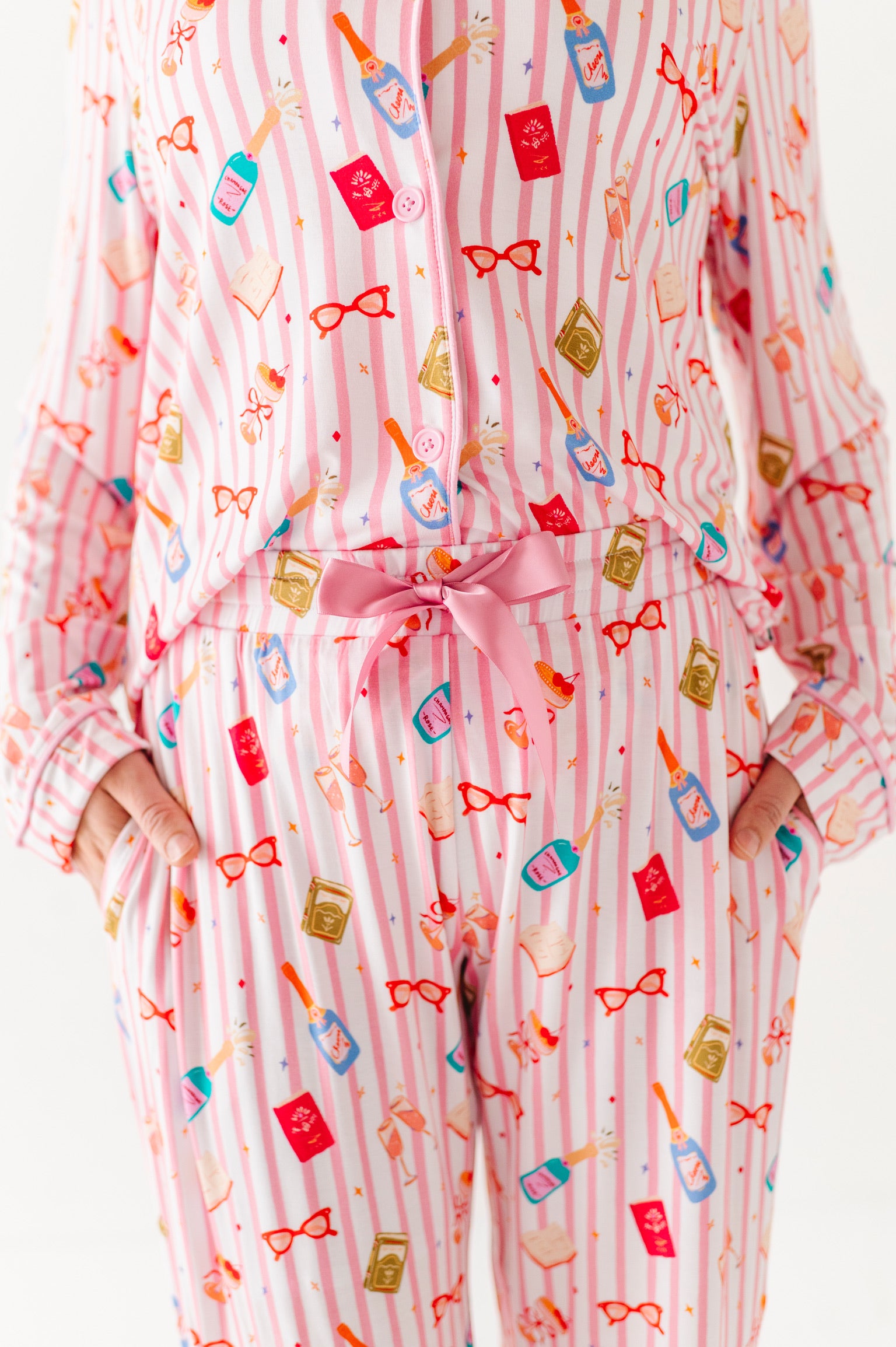 Train Christmas Pajamas | Festive Bamboo Pants for Big Women