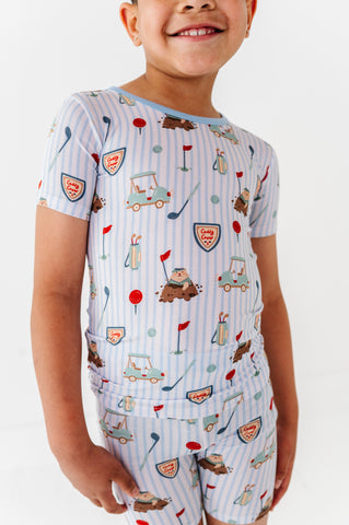 Caddy Crew Shorts Pajamas - Blue (Preorder Est Ship May 20)